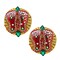 Acrylic Lakshmi Charan Paduka Feet 2 Pairs Laxmi Padhuka Good Luck Footsteps Shubh Labh Rangoli Sticker for Door Entrance Home Temple Diwali Decoration Indian Traditional Vara Lakshmi Pagla